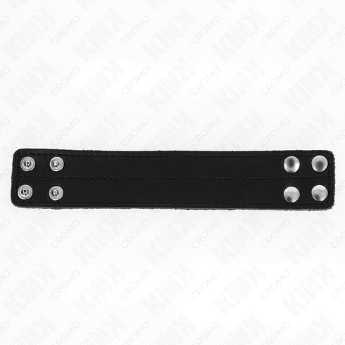 KINK - ANELLO PER PENE IN PELLE CON CHIUSURA A PRESSIONE 18,5 X 3,3 CM