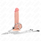 KINK - ANELLO PER PENE IN METALLO CROMATO TRIPLO DA 3 CM A 4,5 CM CON CATENA IN METALLO DA 26 CM E CLIP PER CAPEZZOLI