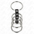 KINK - 5 ANELLI PER PENE DA 3,7 CM A 5 CM METALLO COLLEGATI DA PELLE