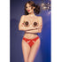 CHILIROSE - CR 4839 SET NATALE COPRI CAPEZZOLI + SLIP ROSSO L/XL