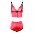 SUBBLIME - 953904 CAMICIA DA NOTTE IN SETA E PIZZO + SLIP ROSSO L/XL