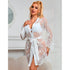 SUBBLIME - 954369 CAMICIA DA NOTTE MANICA LUNGA CON DISEGNO FLOREALE BIANCO S/M