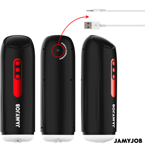 JAMYJOB - MASTURBATORE VAGINALE AUTOMATICO PHANTOM 5 MODALITÀ DI ASPIRAZIONE E SPINTA