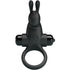 PRETTY LOVE - ANELLO VIBRANTE + STIMOLATORE CLITORIDEO CONIGLIO 10 VIBRAZIONI NERO