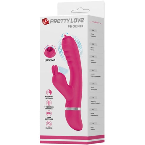 PRETTY LOVE - VIBRATORE MULTIFUNZIONE RABBIT PHOENIX ROSA