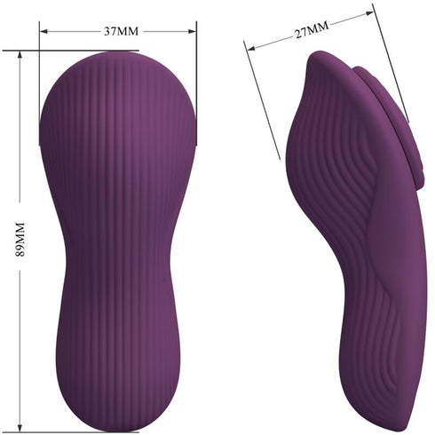 PRETTY LOVE - MANE LAY ON CLITORIDE MASSAGGIATORE 10 VIBRAZIONI TELECOMANDO VIOLA