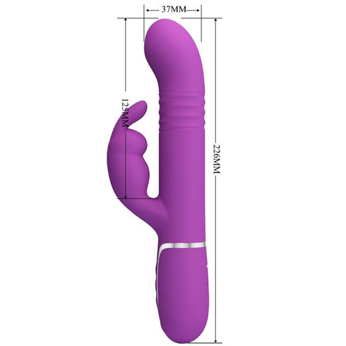 PRETTY LOVE - COALE 4 IN 1 MULTIFUNZIONE VIBRATORE RABBIT VIOLA