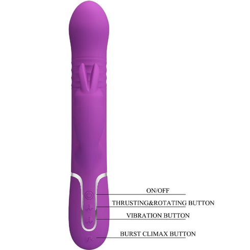PRETTY LOVE - COALE 4 IN 1 MULTIFUNZIONE VIBRATORE RABBIT VIOLA