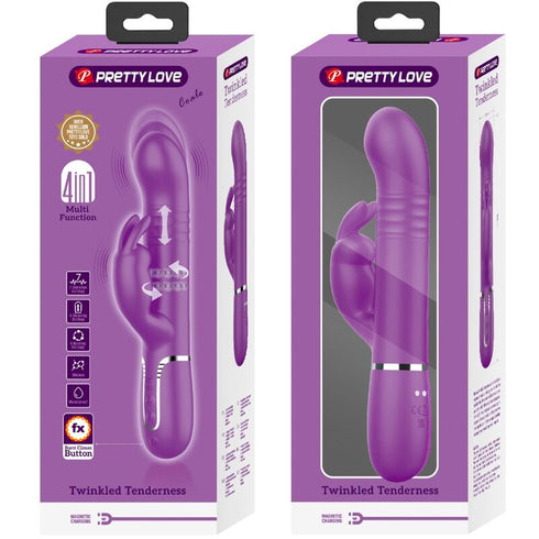PRETTY LOVE - COALE 4 IN 1 MULTIFUNZIONE VIBRATORE RABBIT VIOLA