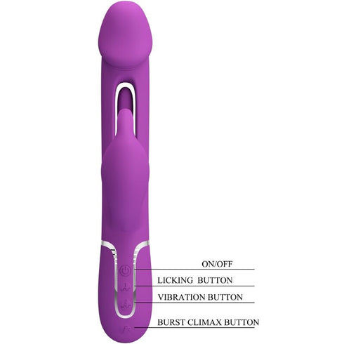 PRETTY LOVE - KAMPAS 3 IN 1 MULTIFUNZIONE VIBRATORE RABBIT VIOLA