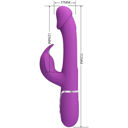 PRETTY LOVE - KAMPAS 3 IN 1 MULTIFUNZIONE VIBRATORE RABBIT VIOLA