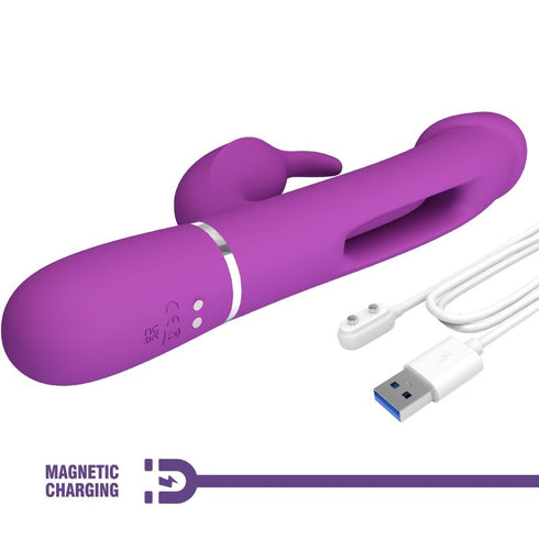 PRETTY LOVE - KAMPAS 3 IN 1 MULTIFUNZIONE VIBRATORE RABBIT VIOLA