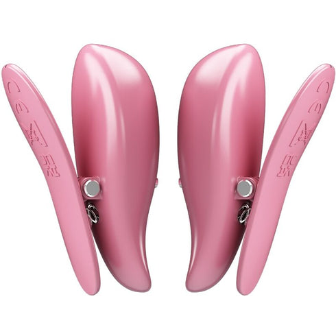 PRETTY LOVE - MORSETTI PER CAPEZZOLI CAILEY 10 VIBRAZIONI TELECOMANDO ROSA
