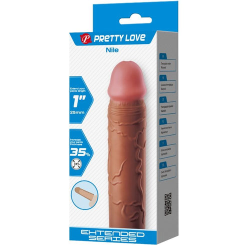 PRETTY LOVE - GUAINA PER PENE NILE CON ESTENSIONE 2,5 CM MULATTO