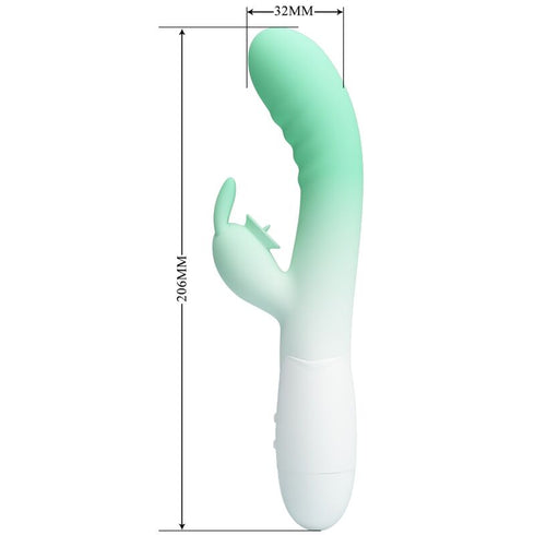 PRETTY LOVE - VIBRATORE RABBIT CERBERUS 3O VIBRAZIONI VERDE