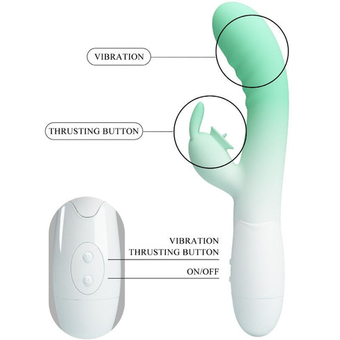 PRETTY LOVE - VIBRATORE RABBIT CERBERUS 3O VIBRAZIONI VERDE