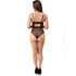 LIVCO CORSETTI FASHION - PAULA LC 20209 BODY CON DECORI IN PIZZO NERO L/XL