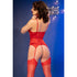 CHILIROSE - CR 4845 CORSETTO E CALZE ROSSO L