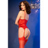 CHILIROSE - CR 4845 CORSETTO E CALZE ROSSO XL