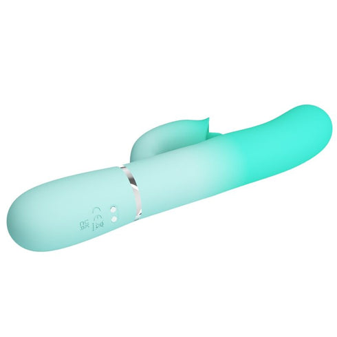 PRETTY LOVE - VIBRATORE MULTIFUNZIONE RABBIT GIGI VERDE ACQUA