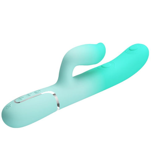 PRETTY LOVE - VIBRATORE MULTIFUNZIONE RABBIT GIGI VERDE ACQUA