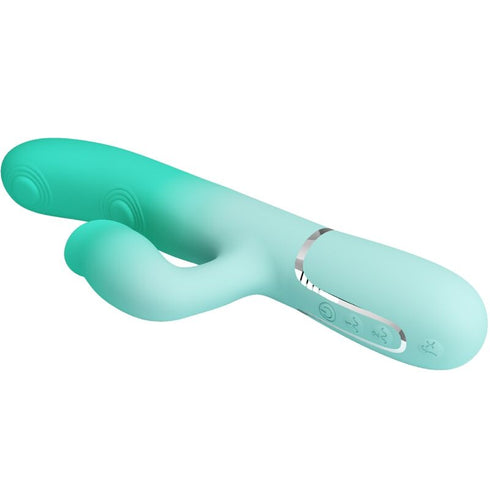PRETTY LOVE - VIBRATORE MULTIFUNZIONE RABBIT GIGI VERDE ACQUA