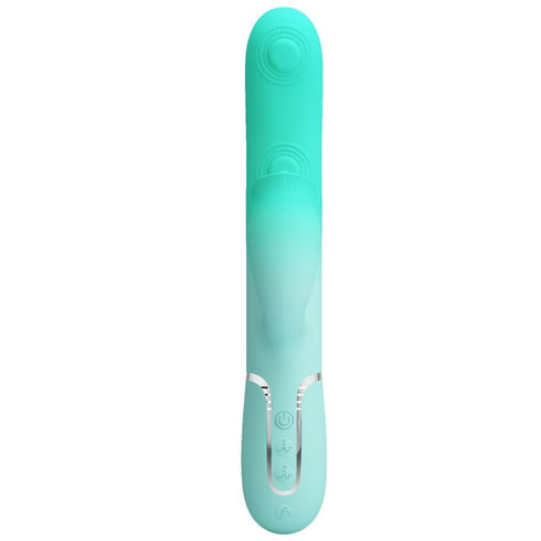 PRETTY LOVE - VIBRATORE MULTIFUNZIONE RABBIT GIGI VERDE ACQUA