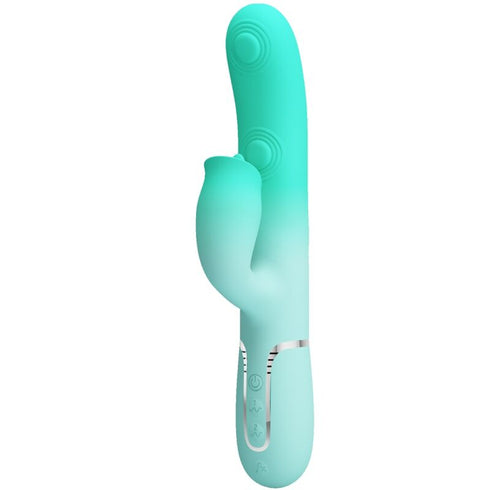 PRETTY LOVE - VIBRATORE MULTIFUNZIONE RABBIT GIGI VERDE ACQUA