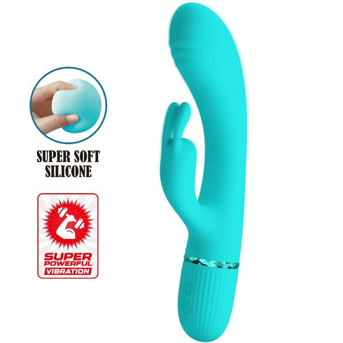 PRETTY LOVE - SCOCCO VIBRATORE RABBIT TURCHESE