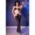 CHILIROSE - CR 4851 SET TOP E LEGGINGS NERI CON ACCESSORI DORATI M