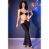 CHILIROSE - CR 4851 SET TOP E LEGGINGS NERI CON ACCESSORI DORATI M
