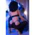 CHILIROSE - CR 4851 SET TOP E LEGGINGS NERI CON ACCESSORI DORATI M