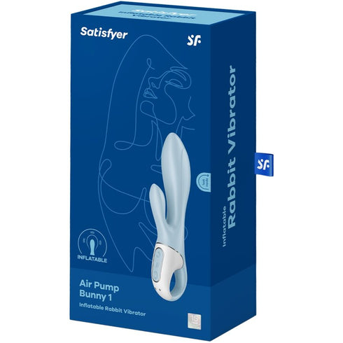 SATISFYER - AIR PUMP BUNNY 1 VIBRATORE GONFIABILE RABBIT BLU
