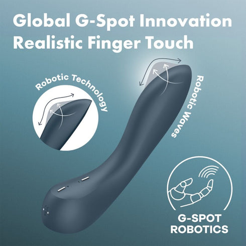 SATISFYER - G-SPOT WAVE 4 VIBRATORE PROGRAMMA 12 VIBRAZIONI GRIGIO SCURO