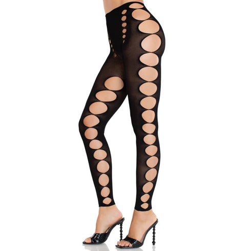 LEG AVENUE - CALZE COPRENTI SENZA CUCITURE SENZA SPALLINE NERE