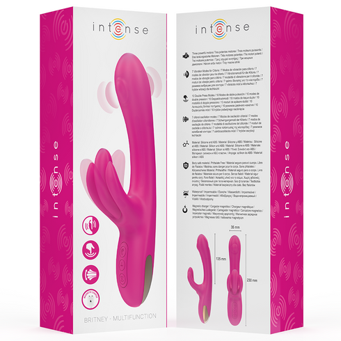 INTENSE - VIBRATORE MULTIFUNZIONE RABBIT BRITNEY 23 CM ROSA