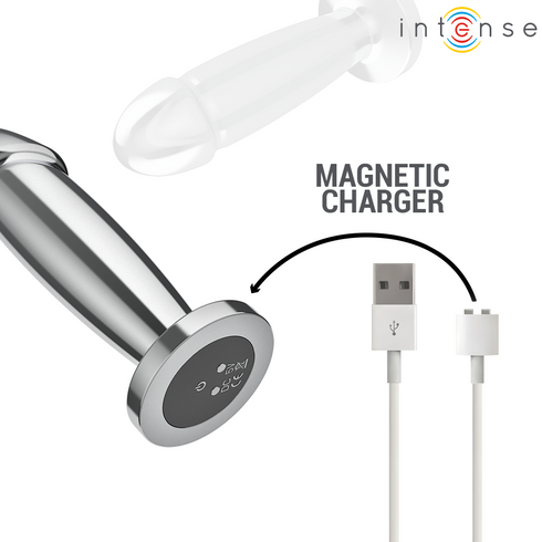 INTENSE - ANAL PLUG 10 VIBRAZIONI DILDO METALLO CON TELECOMANDO M