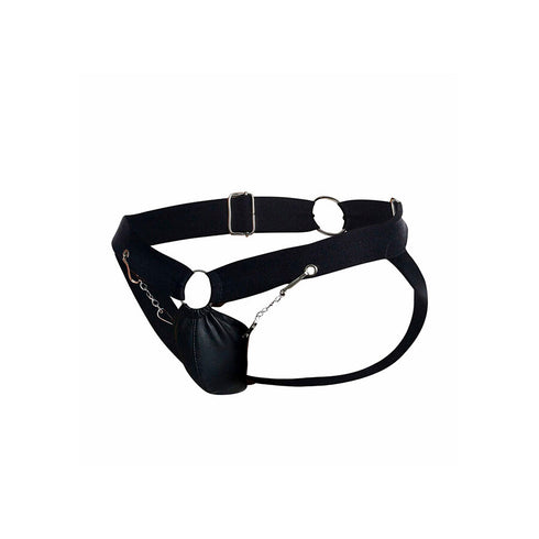 MOB - DNGEON JOCKSTRAP NERO CON CATENA TAGLIA UNICA