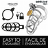 ADDICTED TOYS LOCKED - GABBIA PER PENE CON SERRATURA IN ARGENTO TAGLIA M