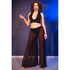 CHILIROSE - CR 4857 SET TOP E PANTALONI NERI TAGLIA S