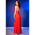 CHILIROSE - CR 4857 SET TOP E PANTALONI ROSSI TAGLIA XL