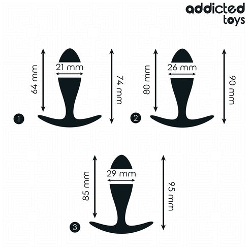 ADDICTED TOYS - SET DI 3 TAPPI ANALI MODELLO 2