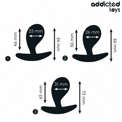 ADDICTED TOYS - SET DI 3 TAPPI ANALI MODELLO 3