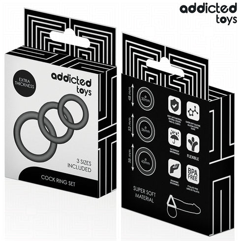ADDICTED TOYS - SET DI ANELLI IN SILICONE MODELLO 1
