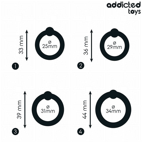 ADDICTED TOYS - SET DI ANELLI IN SILICONE A PRESSIONE