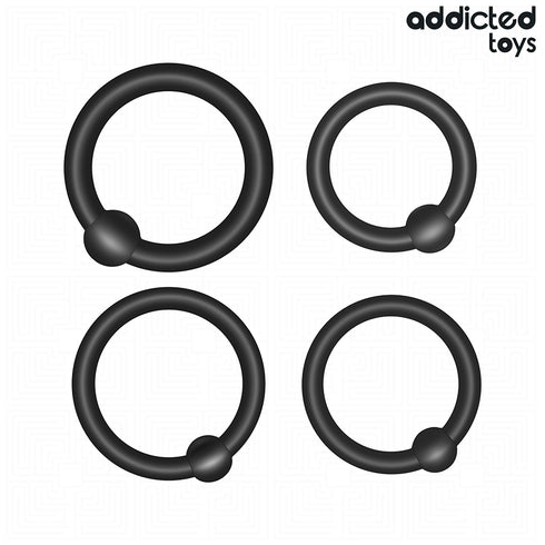 ADDICTED TOYS - SET DI ANELLI IN SILICONE A PRESSIONE