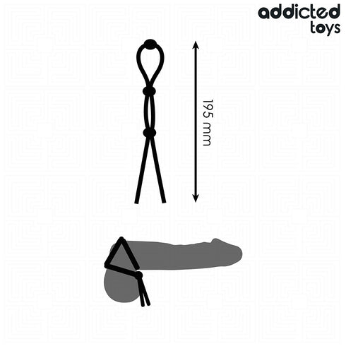 ADDICTED TOYS - CORDA IN SILICONE PER IL PENE A TRIPLO ANELLO