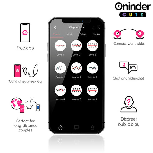 ONINDER CUTE - UOVO IN SILICONE CON VIBRO-ONDA E PIACERE - APP GLOBALE GRATUITA