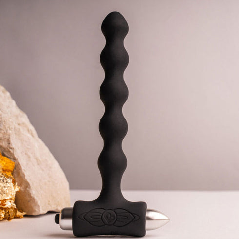 ROCKS-OFF - PETITE SENSATIONS PEARLS PLUG ANALE VIBRATORE NERO
