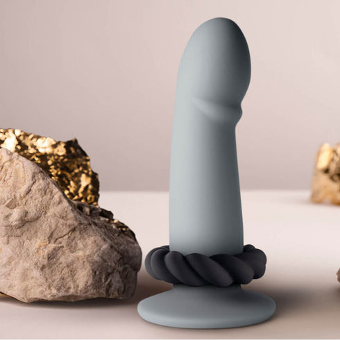 ROCKS-OFF - ANELLO MASTURBATORE TWIST IN SILICONE NERO